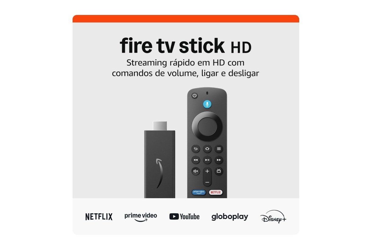 Fire TV Stick HD controle remoto por voz com Alexa